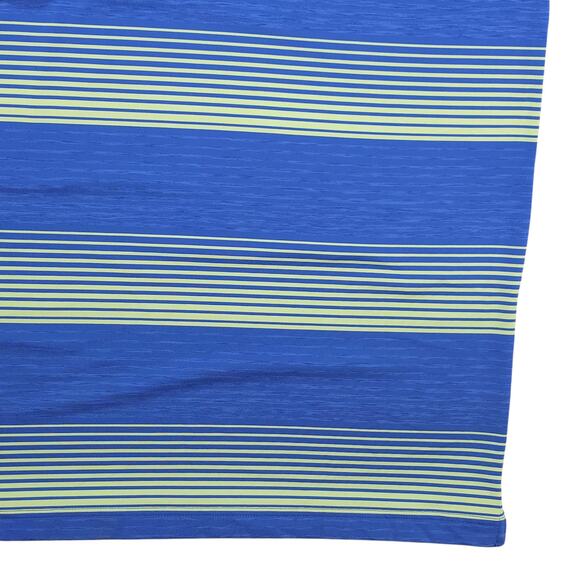 Under Armour Golf Polo Mens XL Blue Green Stripes Loose Fit Heatgear Performance - Picture 12 of 12